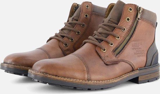 Rieker Veterboots cognac Leer - Maat 43