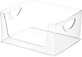 iDesign - Keukenkast Opbergbox Stapelbaar - Gerecycled Kunststof - Transparant
