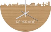 Skyline Klok Kerkrade Bamboe hout - Ø 40 cm - Stil uurwerk - Wanddecoratie - Meer steden beschikbaar - Woonkamer idee - Woondecoratie - City Art - Steden kunst - Cadeau voor hem - Cadeau voor haar - Jubileum - Trouwerij - Housewarming -