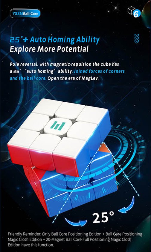 MoYu Huameng YS3M 20-Magnet Ball core UV version | Games | bol