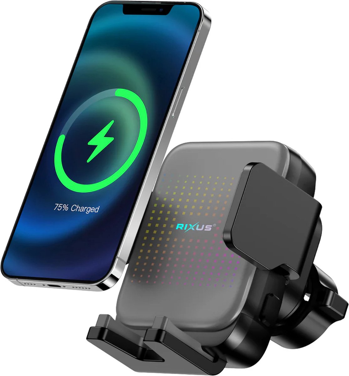 Rixus rxwc62 wireless mini automatic clamp holder black