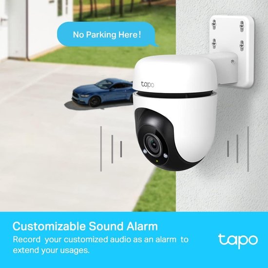 Draadloze bewakingscamera voor buiten 360 graden resolutie 1080p bewegingsdetectie nachtzicht tot 30 m biweg audio sirene compatibel met Alexa en Google FHD 1080P360 van Foscam — afbeelding 3