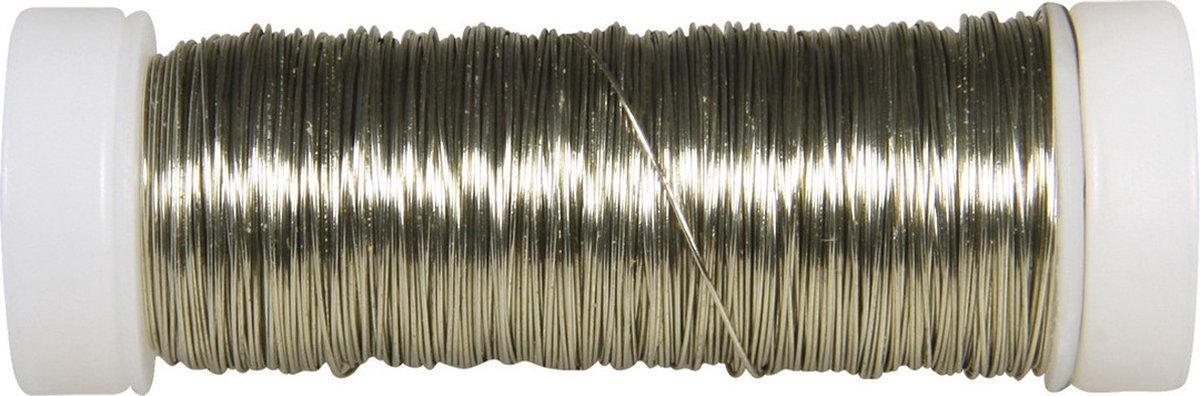 Rayher Sieraden maken draad - creme - 0.3 mm dik - 50 meter snoer - haakdraad - bindmaterialen - rijgkoord