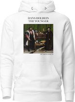 Hans Holbein de Jongere 'De Ambassadeurs' ("The Ambassadors") Beroemd Schilderij Hoodie | Unisex Premium Kunst Hoodie | Wit | M