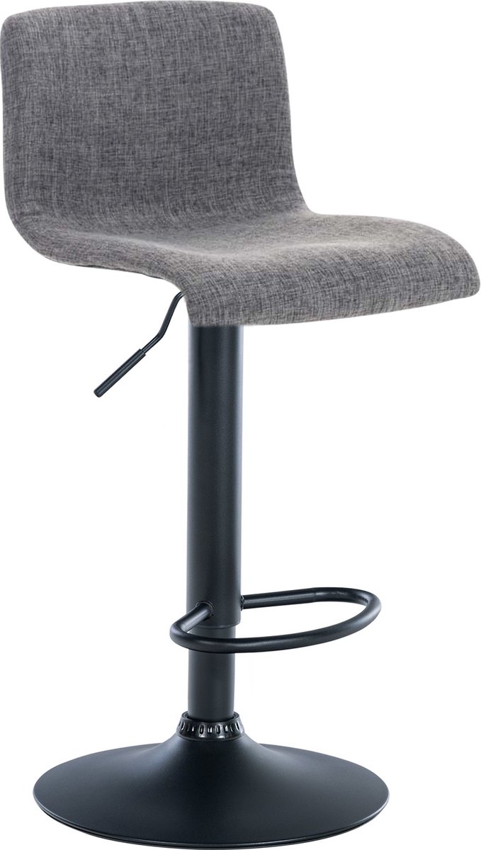 CLP Hover Barkruk - Stof zwart/licht grijs