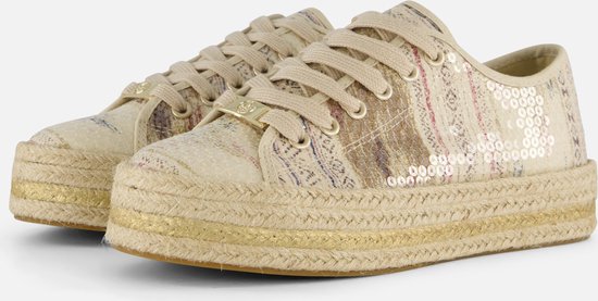 Rieker Sneakers beige multi Textiel - Dames - Maat 38