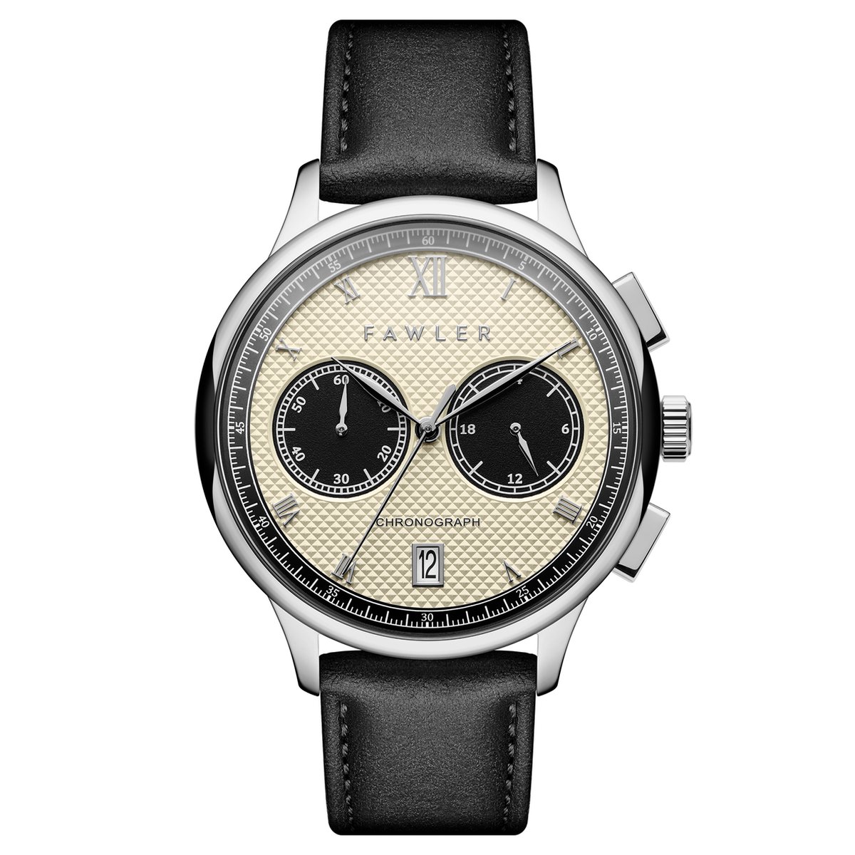 Cicero | Wit Vintage Chronograaf Horloge