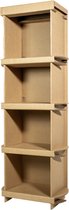 Kartonnen boekenkast 150cm hoog - 55x30x150 cm - 4 vakken - Kartonnen kasten - Kartonnen meubels - KarTent
