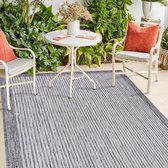 Flycarpets Lora Buitenkleed Kader Voor Binnen & Buiten Vloerkleed - Grijs - 200x200 cm