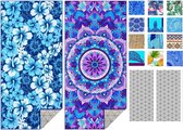 Strandhanddoek XXL microvezel strandhanddoek, microvezel badhanddoek, mandala, set van 2, strandhanddoeken, 180 x 90 cm, sneldrogend, dunne strandhanddoeken, groot, licht, badhanddoek