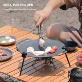 Glowhub - Koreaanse grillplaat, 33 ø cm, ronde anti-aanbakpan, outdoor camping, draagbare BBQ-grillpan met handvat, aluminiumlegering Koreaanse kookplaat, grill-opzetstuk voor gaskoker