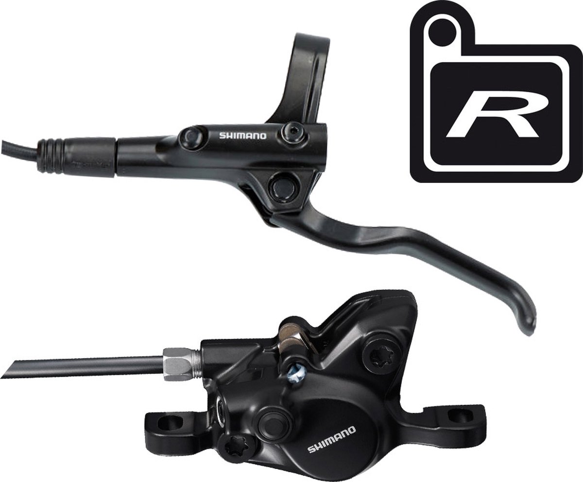 Shimano Hydraulische schijfrem - ergonomisch - twee-piston - links - zwart