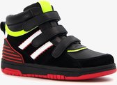TwoDay hoge leren jongens sneakers zwart neon - Maat 32
