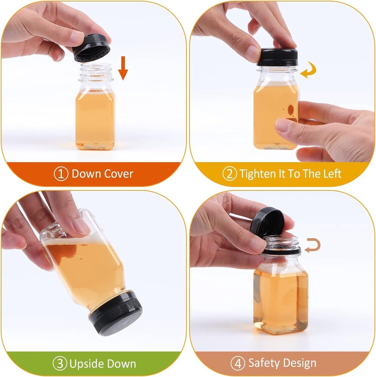 Lot De 20 Bouteilles De Jus En Plastique PET 120ml - Avec Entonnoir, Pinceau Et Étiquettes - Réutilisables, Sans BPA