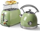 Gratyfied - Retro broodrooster - Retro keuken producten - Retro tosti apparaat - ‎14 x 4 x 13 cm - 4,39 kg - Groen‎ + Ketel