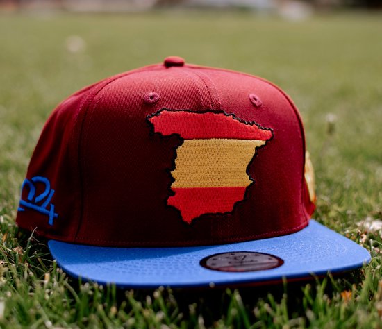 Capiche® Casquette Snapback Espagne - Championnat d'Europe de Voetbal Homme - Rouge Foncé & Blauw - Ajustable avec Fermeture à Pression - Casquette de Sport - Casquette de Football Espagne - ÉDITION LIMITÉE
