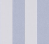 STREPEN BEHANG | Linnenstructuur - Paars/blauw Off-White - A.S. Création Pure Elegance
