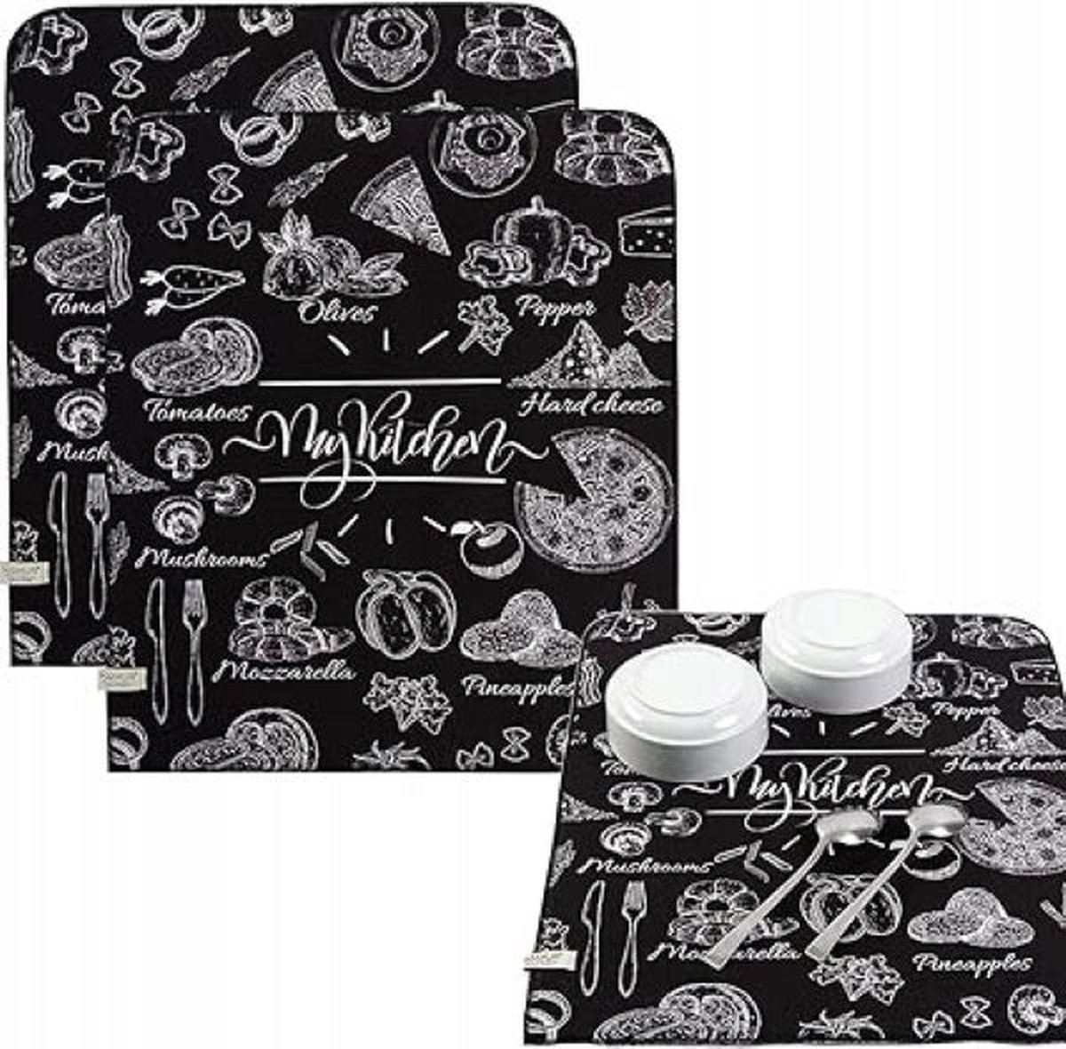 Goedkoopste SHOP YOLO-Afdruipmat-Set Van 2 Droogmatten-40 X 46 Cm- Sneldrogend-Voor De Keuken Tafel placemats