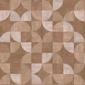 Hout behang Profhome 369134-GU vliesbehang licht gestructureerd in hout look mat bruin beige 5,33 m2