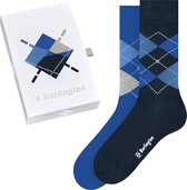 Burlington Basic Gift Box cadeau geschenkset katoen multipack sokken heren veelkleurig - Matt 40-46