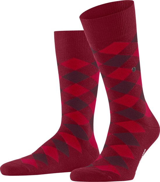 Burlington Danny one-size, met patroon Katoen sokken heren rood - Maat 40-46