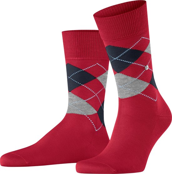 Burlington Manchester one-size organisch katoen sokken heren rood - Maat 40-46