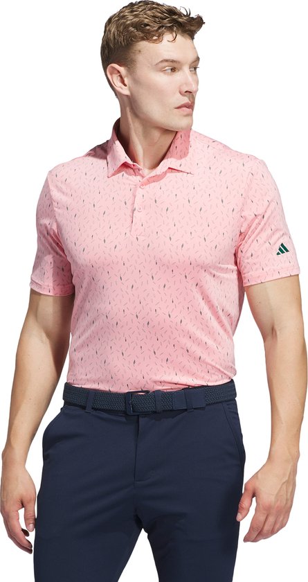 adidas Performance Ultimate365 Allover Print Poloshirt - Heren - Roze- S