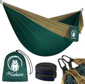 Hangmat voor buiten 2 personen 300 kg draagkracht 275 x 140 cm reishangmat ultralicht ademende nylon parachute voor camping tuin strand