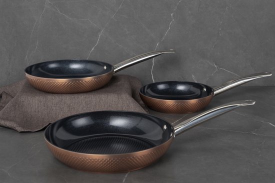 Poêle Antiadhésive Céramique 20 Cm – Inox, Sans PTFE/PFOA, Compatible Induction, Gaz, électrique, Saine Et Durable