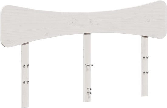 vidaXL-Hoofdbord-160-cm-massief-grenenhout-wit