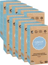 Ginger Organic Super Tampons met Applicator - 10 x 14 stuks - Bio Katoen - Luxe Ontwerp - Huidvriendelijk