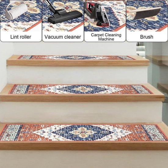 Lot De 15 Tapis D'escalier D'intérieur Avec Ruban Antidérapant Pour