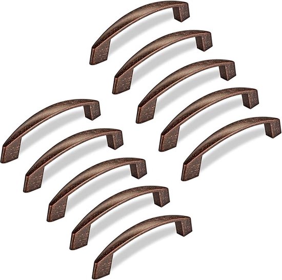 10 x Meubelgreep BUE Boorgatafstand 128 mm zilver gelakt Gebogen handgreep van SOTECH 10 x Meubelgreep BUE Boorgatafstand 128 mm zilver gelakt Gebogen handgreep van SOTECH