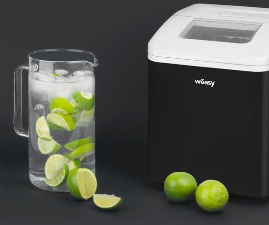 Ijsblokjesmachine - Produceert 12kg Ijsblokjes per Dag, 2.2L Watertank, Zwart van Merkloos — afbeelding 2
