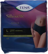 TENA SILHOUETTE NORMAL NOIR - LAGE TAILLE L- 2 x 9 stuks voordeelverpakking