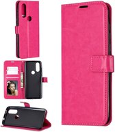 Bookcase Geschikt voor: Motorola Moto G8 Plus - Roze - portemonnee hoesje