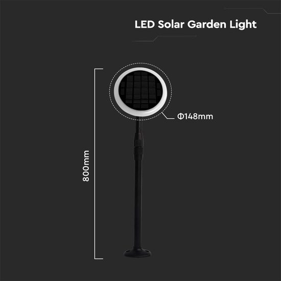 LED tuinlamp op zonne-energie met sensor