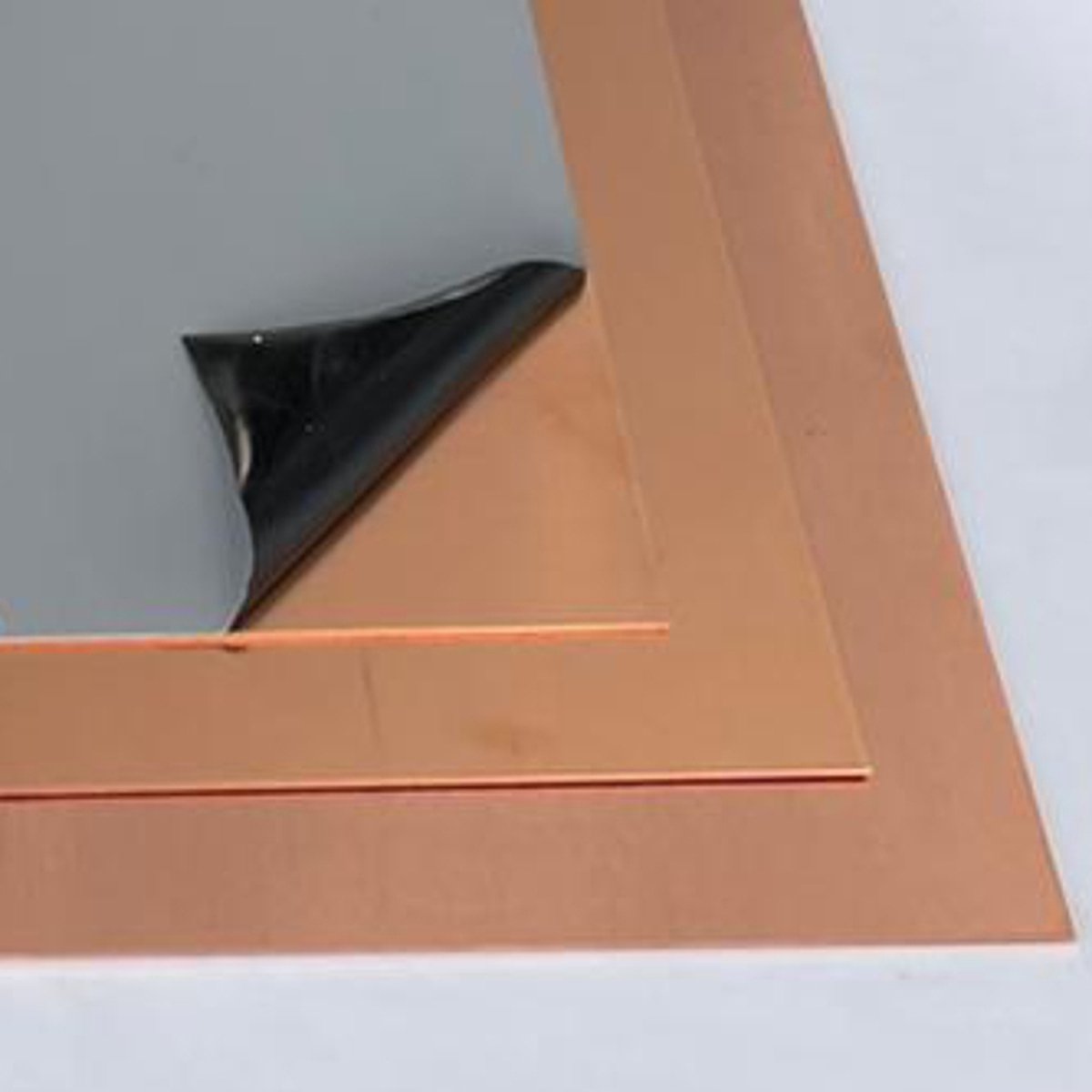 Koper vlakke plaat - 4mm, 500x500mm