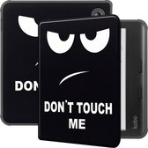Case2go - Hoes geschikt voor Kobo Libra Colour - Flip Cover - Auto/Wake functie - TPU - Dont Touch Me