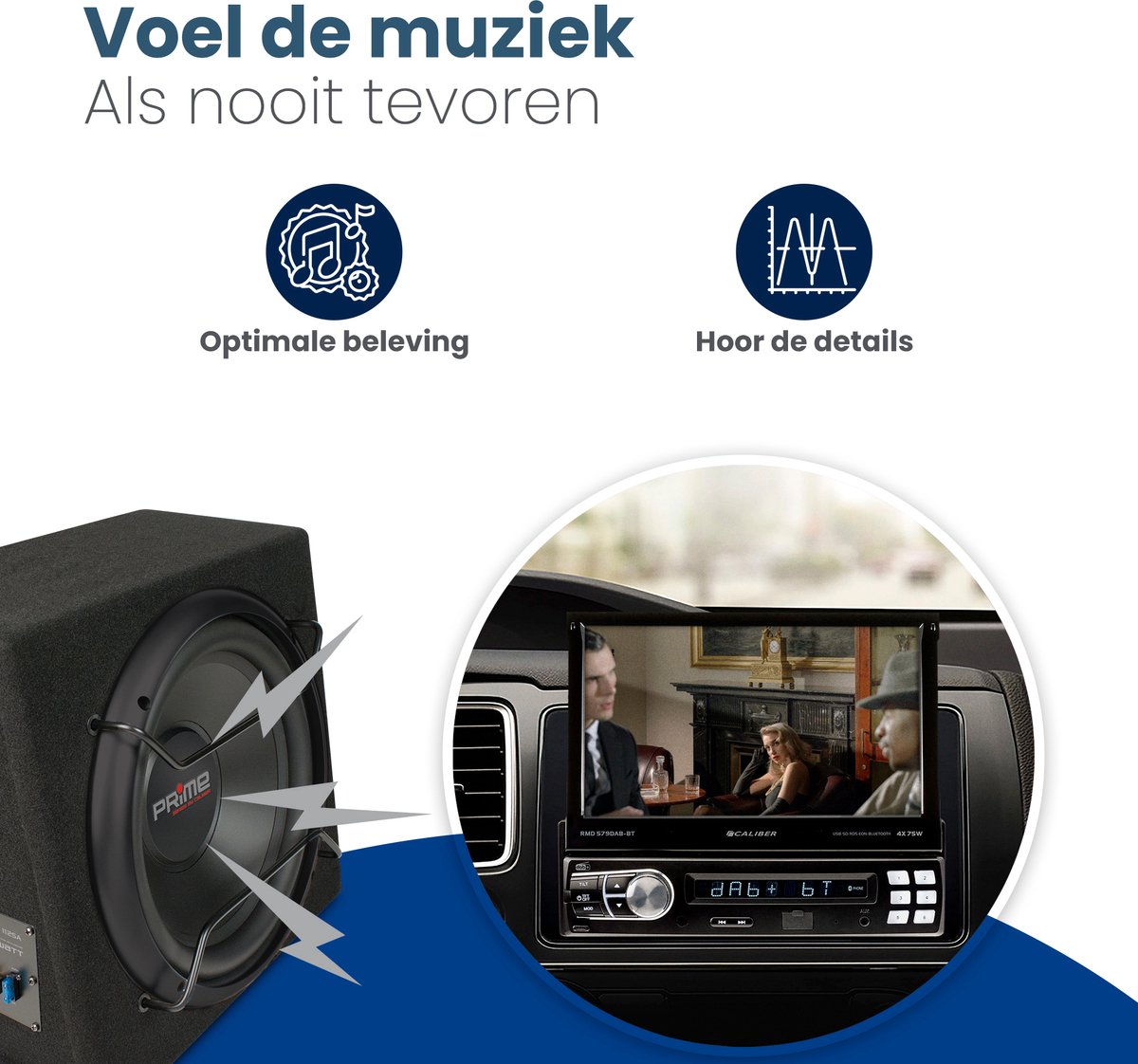 Caliber Subwoofer Auto - Subwoofer Auto met Versterker - 600 Watt Piekvermogen - 12 Inch Auto Subwoofer - 25 tot 3500 Hz Crossover RCA – foto 8