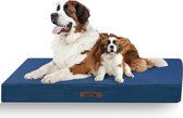 XXL hondenkratbed - orthopedisch waterdicht hondenbed voor grote honden, afneembare wasbare hoes, eierkrat schuimmat, geschikt voor honden tot 130 kg, marineblauw