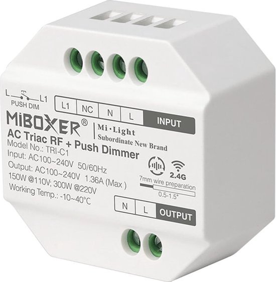 Foto: Mi boxer draadloos ontvanger ac triac rf push dimmer