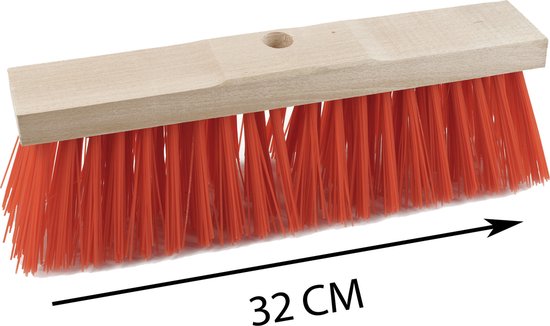 Sorex Bezem buiten - 32 cm - rood - steel 140 cm - harde bezem - straatbezem van Sorex — afbeelding 5