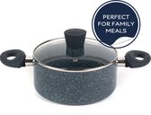 Russell Hobbs voorraadpot Non-Stick Pan 20cm Induction Nightfall Stone Blue Marble