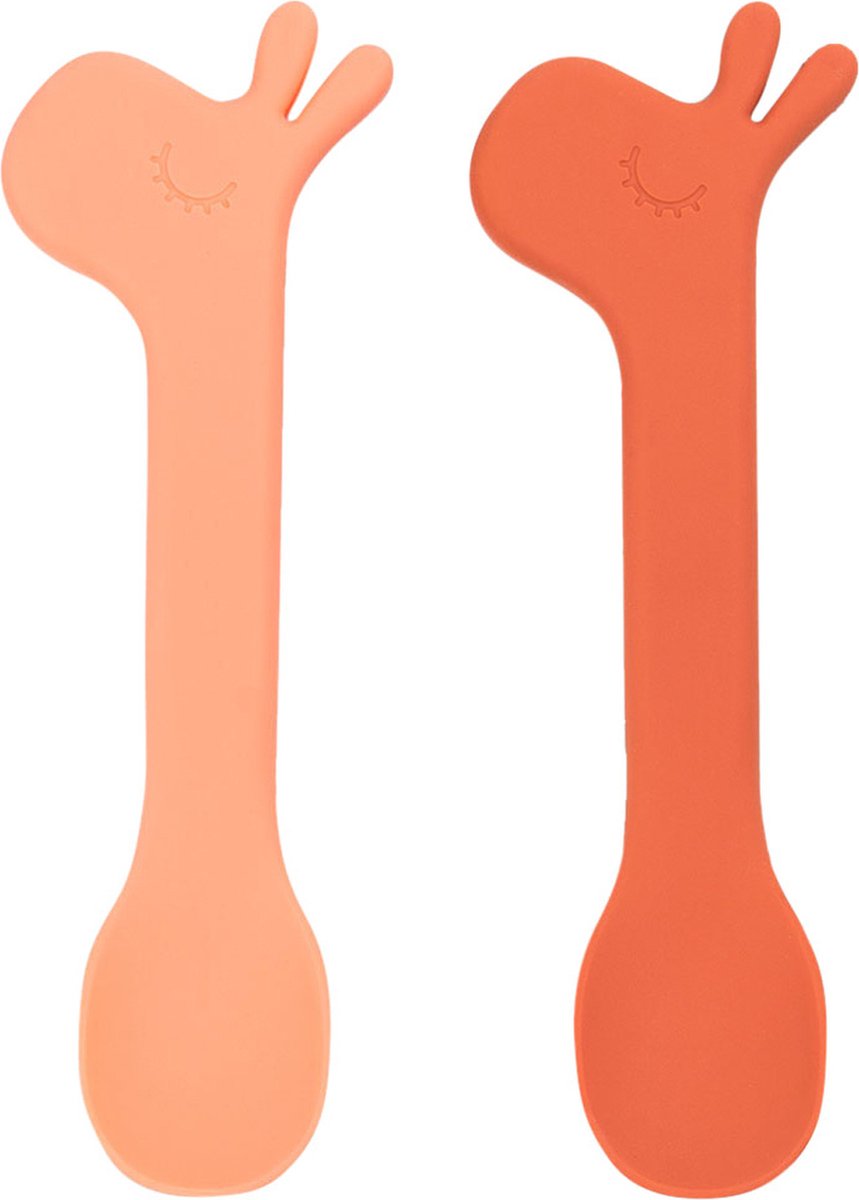 Goedkoopste Done By Deer Silicone Spoon Lalee Papaya 2-pack