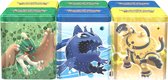 Pokémon Stapelbare Tin Gelb DE 3 boosterpakketten van het Pokémon-ruilkaartspel 1 Pokémon-munt
