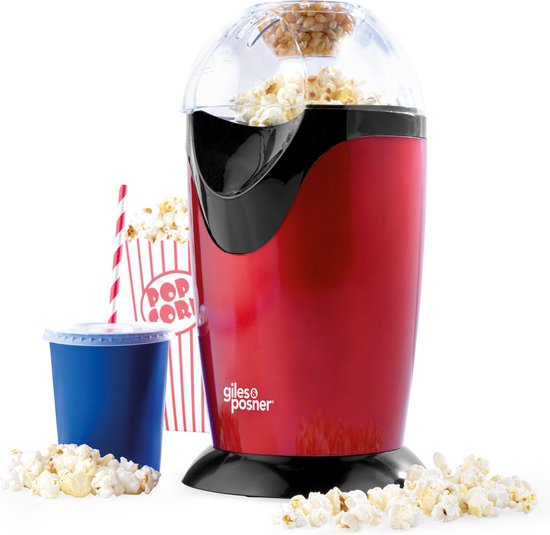 Giles & Posner popcorn machine - Popcornmaker - 1200W - Rood