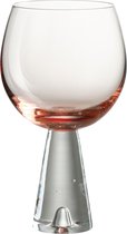 J-Line Daen wijnglas - glas - oranje - 4 stuks - woonaccessoires