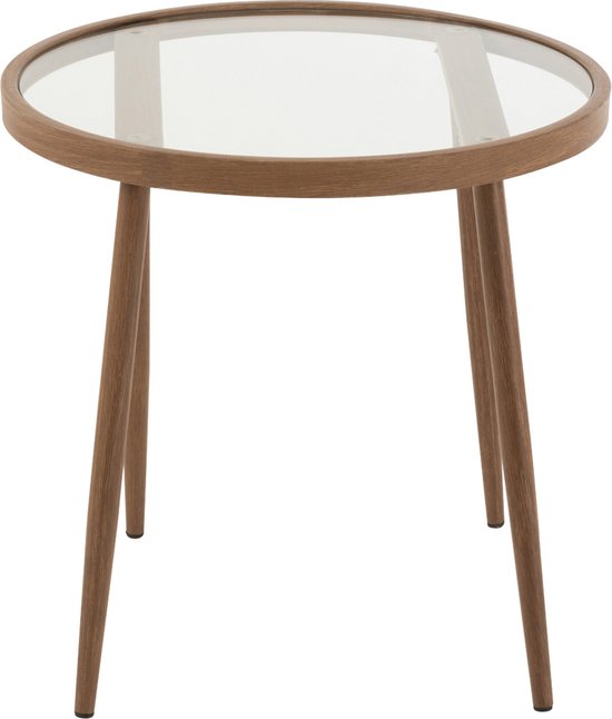 Rond metalen bijzettafeltje
