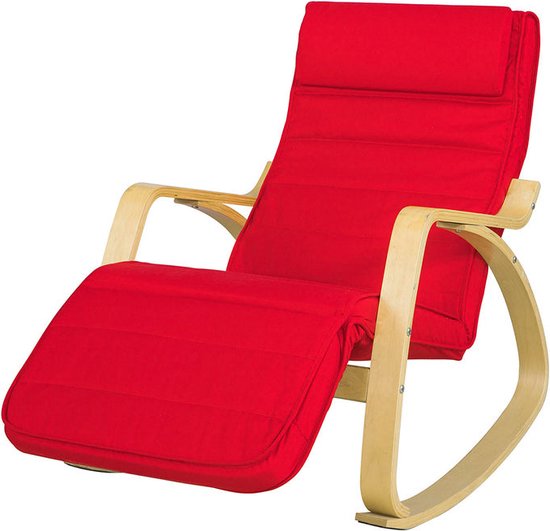 Rootz Schommelstoel - Verzorgingsstoel - Ontspanningsstoel - Verstelbaar comfort - Wasbare katoenen hoes - Modern design - 69 cm x 62 cm x 73,5 cm